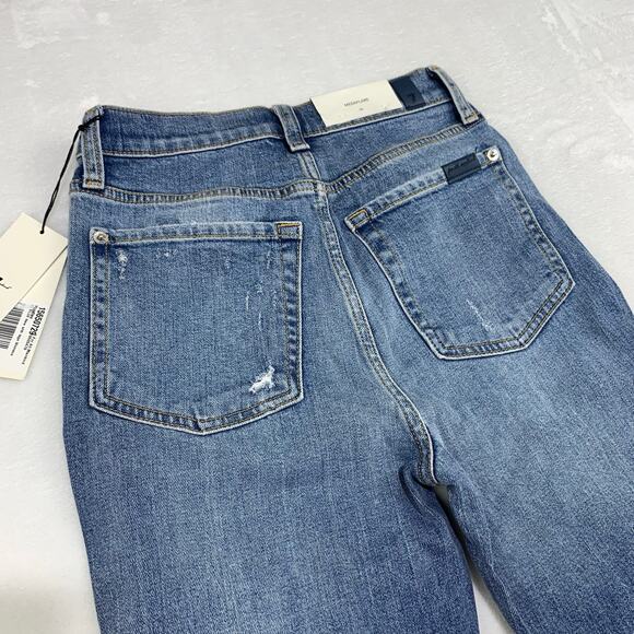 NWT 7 For All Mankind Jeans Megaflare Womens 25 High Rise 7FAM Bell Bottoms - Picture 6 of 16